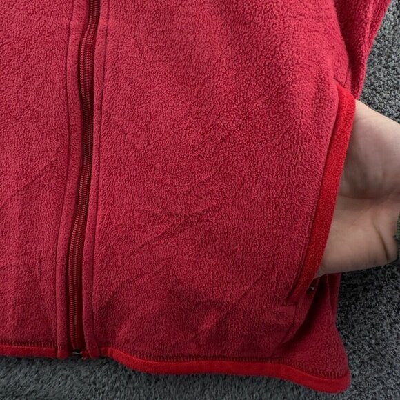 Patagonia Women’s Jacket Adult Fleece Red Hooded Small Full Zip W/ Logo, Pockets - Picture 13 of 16